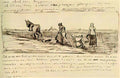 van gogh plowman with two women 1883 Art A4 Photo Print