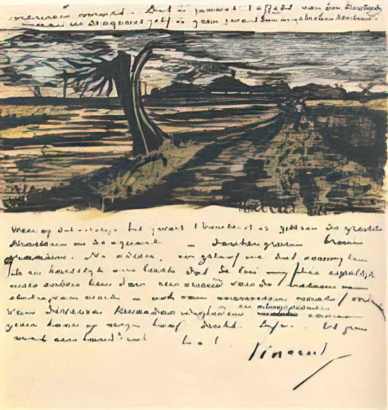 van gogh pollard willow 1882 Art A4 Photo Print