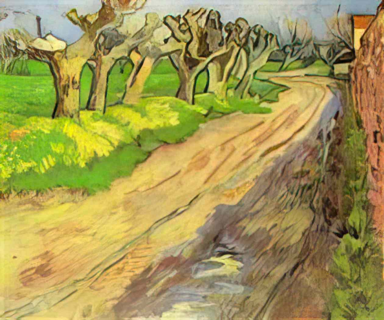 van gogh pollard willows 1889 Art A4 Photo Print
