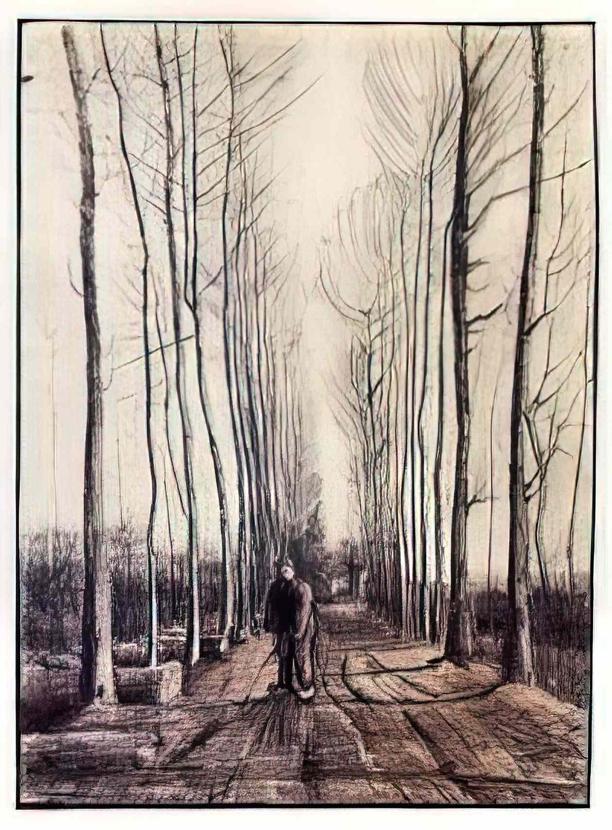 van gogh poplar trees 1884 Art A4 Photo Print