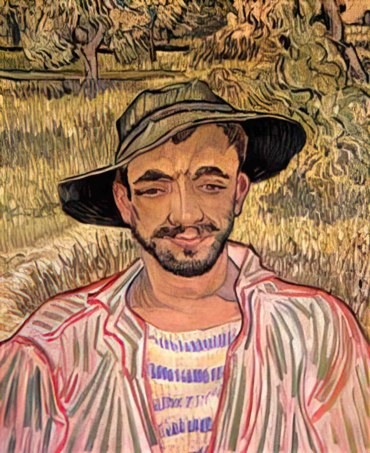 van gogh portrait of a young peasant 1889 Art A4 Photo Print