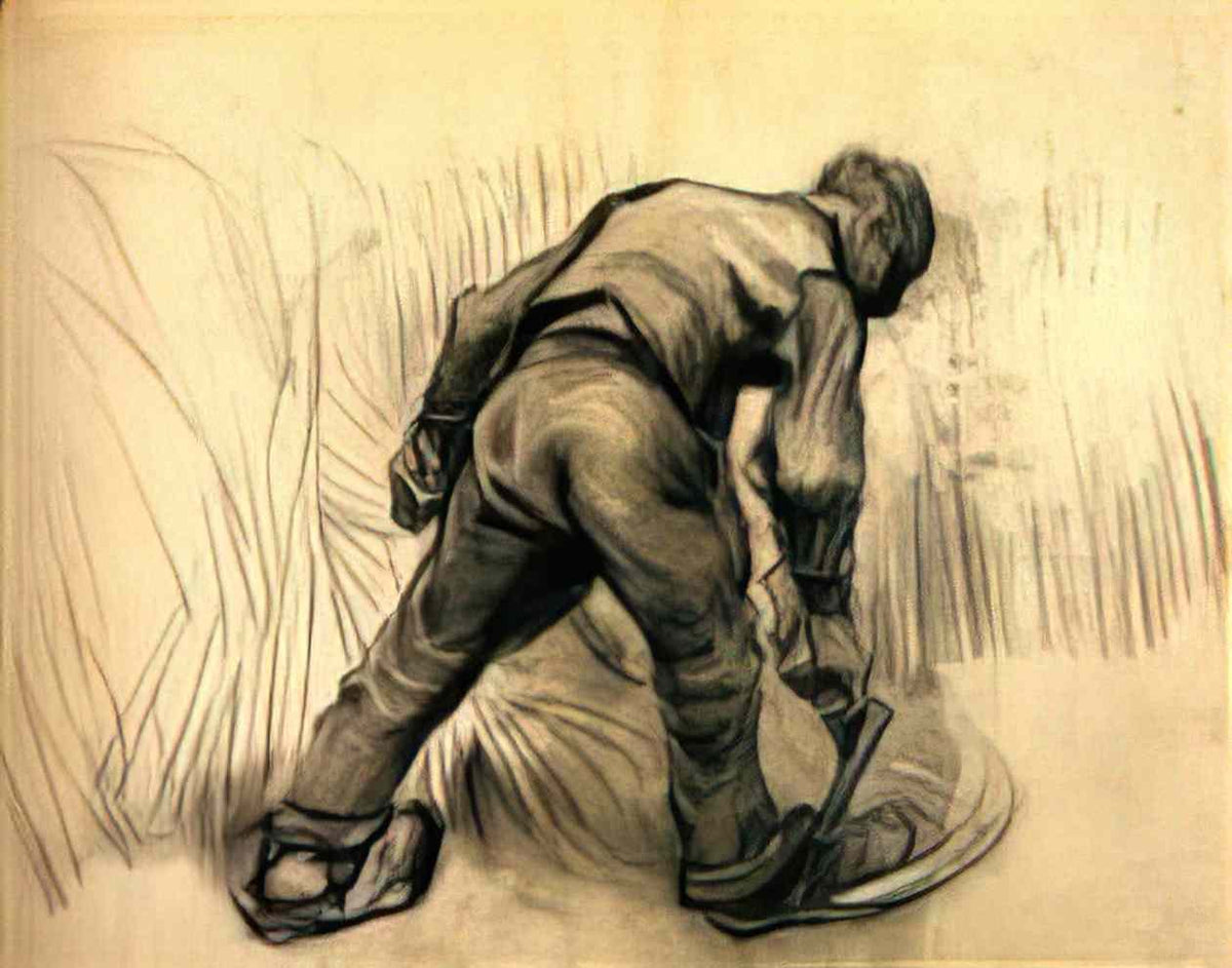 van gogh reaper 1885 Art A4 Photo Print