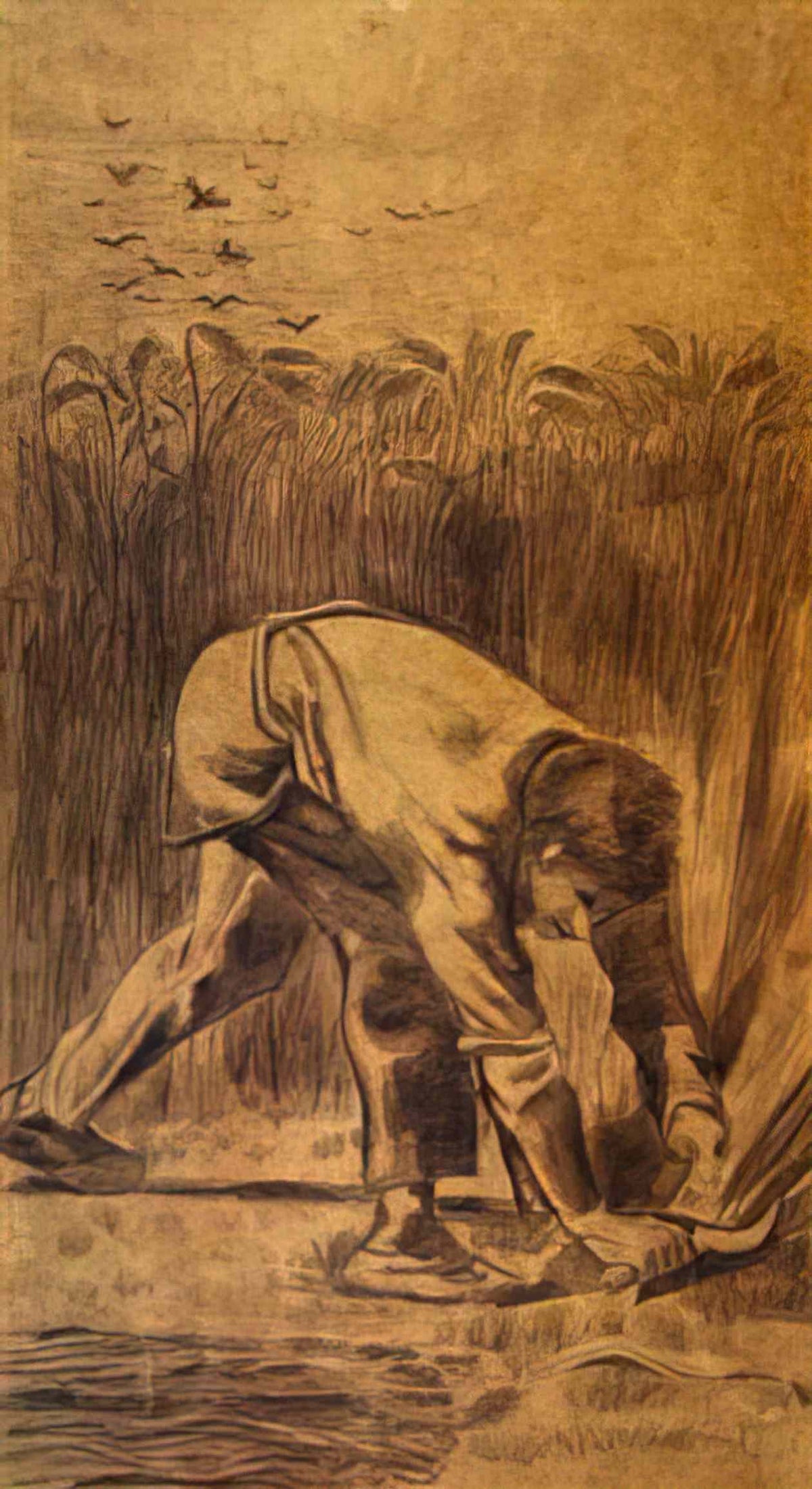 van gogh reaper with sickle after millet 1881 Art A4 Photo Print