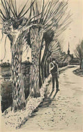 van gogh road with pollard willows 1881 1 Art A4 Photo Print