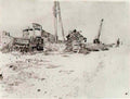 van gogh road with telegraph pole and crane 1888 Art A4 Photo Print