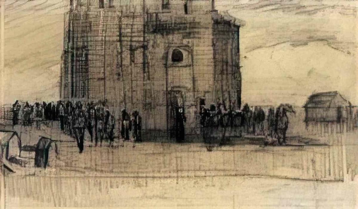 van gogh sale of building scrap 1885 Art A4 Photo Print
