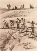 van gogh sand diggers 1882 Art A4 Photo Print
