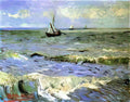 van gogh seascape at saintes maries 1888 Art A4 Photo Print
