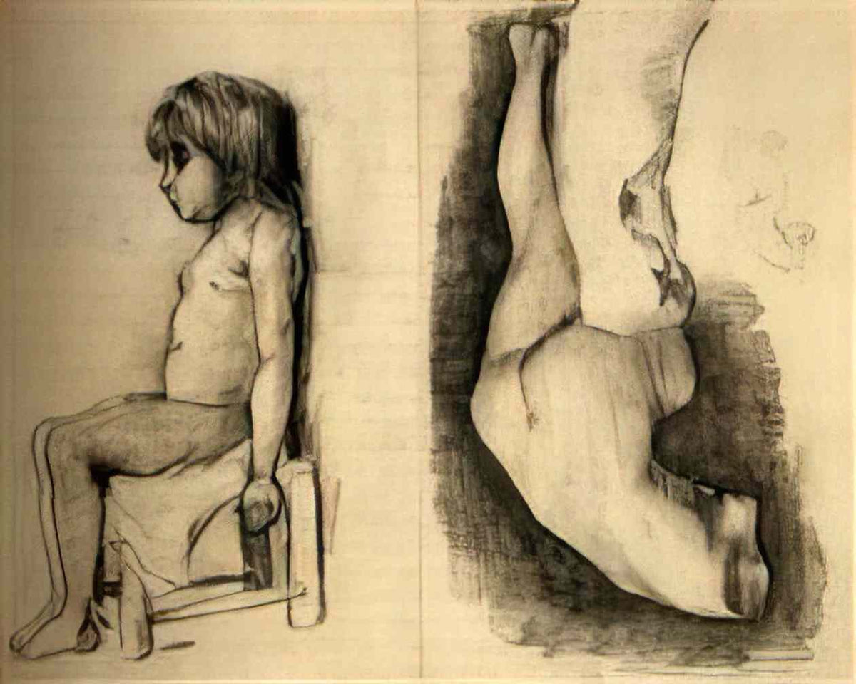 van gogh seated girl and venus Art A4 Photo Print
