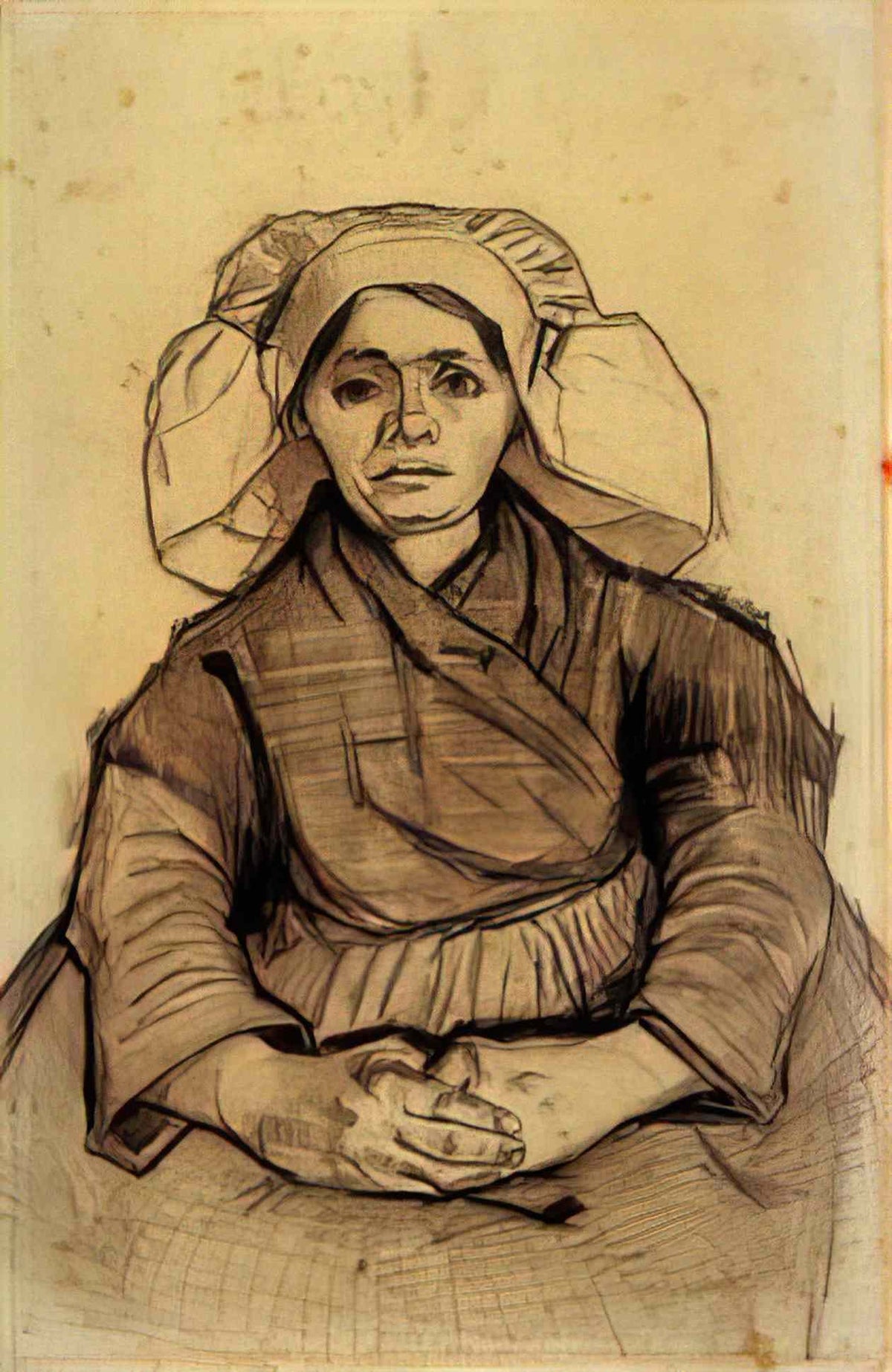 van gogh seated woman 1885 Art A4 Photo Print