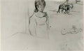 van gogh sheet with a few sketches of figures 1890 Art A4 Photo Print