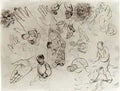 van gogh sheet with hands and several figures 1890 Art A4 Photo Print