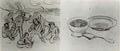 van gogh sheet with sketches of figures 1890 Art A4 Photo Print