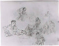 van gogh sheet with sketches of peasants 1890 Art A4 Photo Print