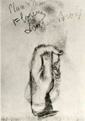 van gogh sketch of a left hand A4 Photo Print