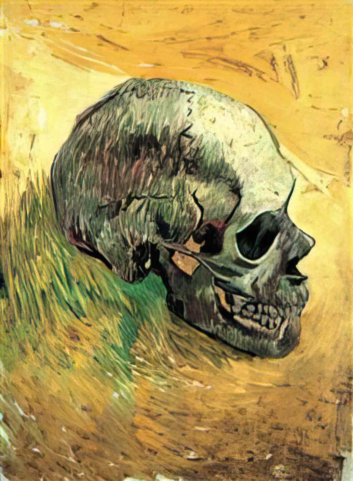van gogh skull 1 Art A4 Photo Print