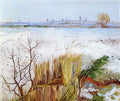 van gogh snowy landscape with arles in the background 1888 1 Art A4 Photo Print