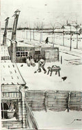 van gogh snowy yard 1883 Art A4 Photo Print