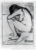 van gogh sorrow 1882 Art A4 Photo Print