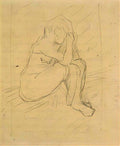van gogh sorrowing woman 1887 Art A4 Photo Print