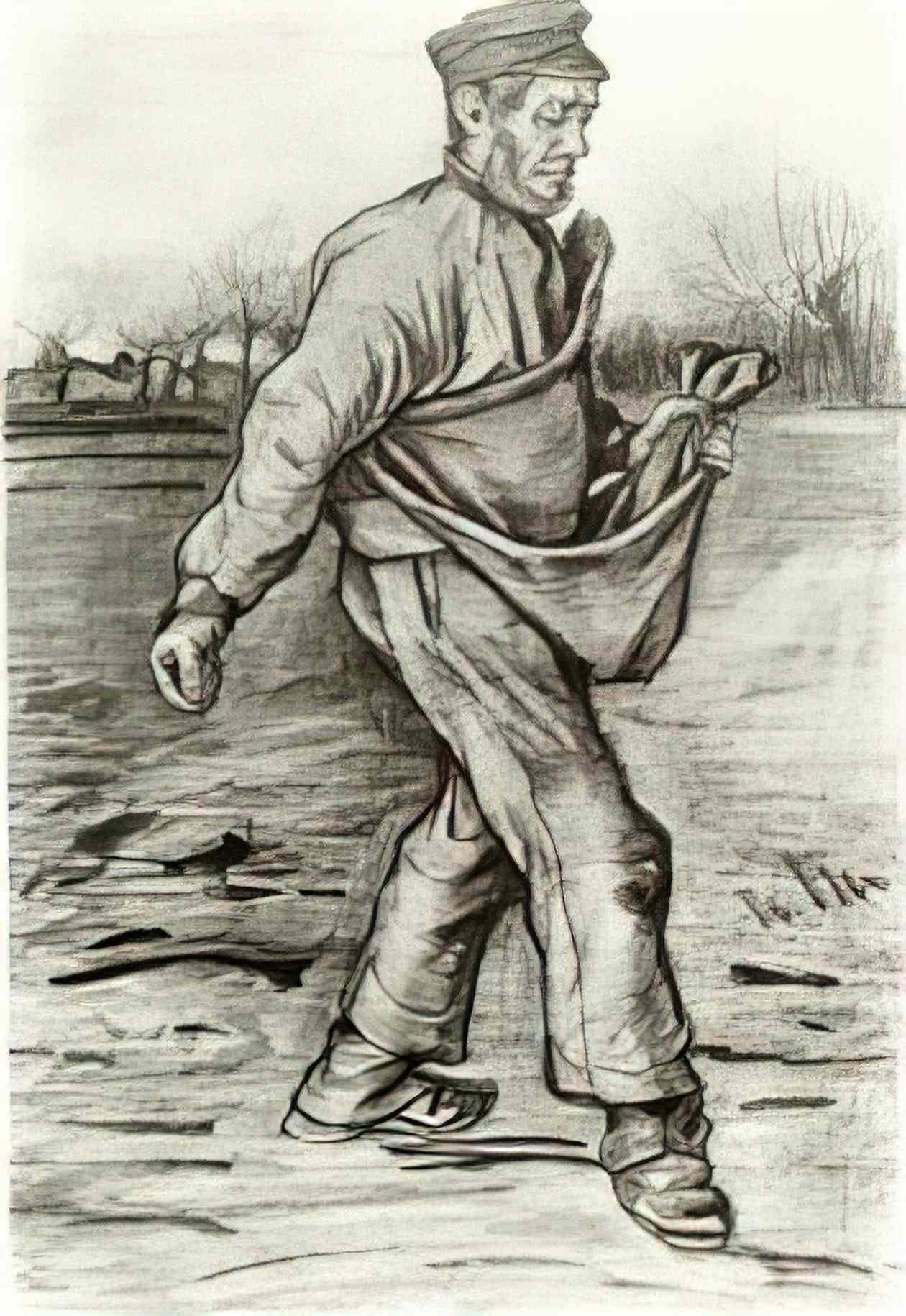 van gogh sower 1882 3 Art A4 Photo Print