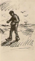 van gogh sower facing left Art A4 Photo Print