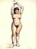 van gogh standing female nude seen from the front 1886 Art A4 Photo Print