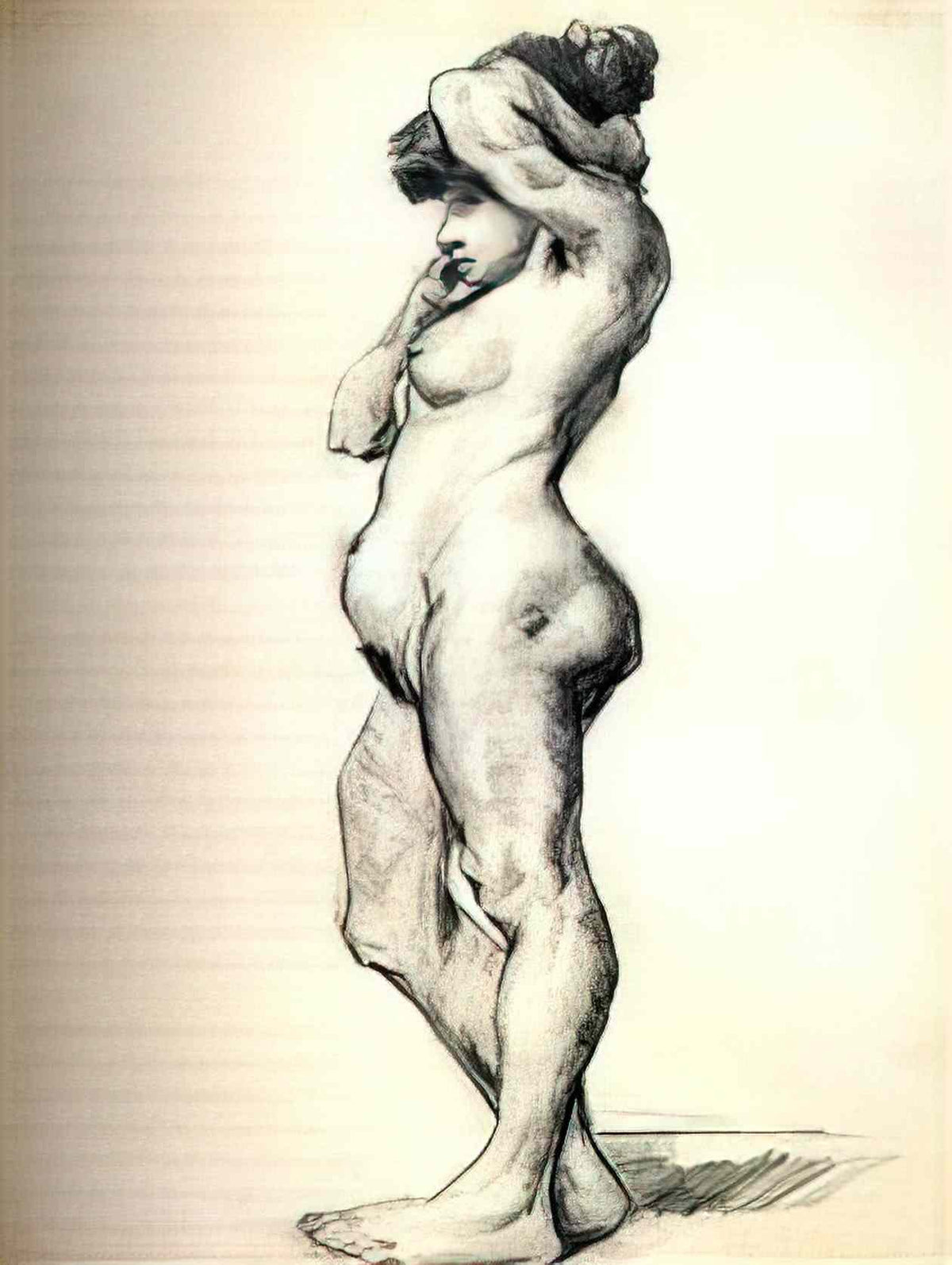 van gogh standing female nude seen from the side 1886 Art A4 Photo Print