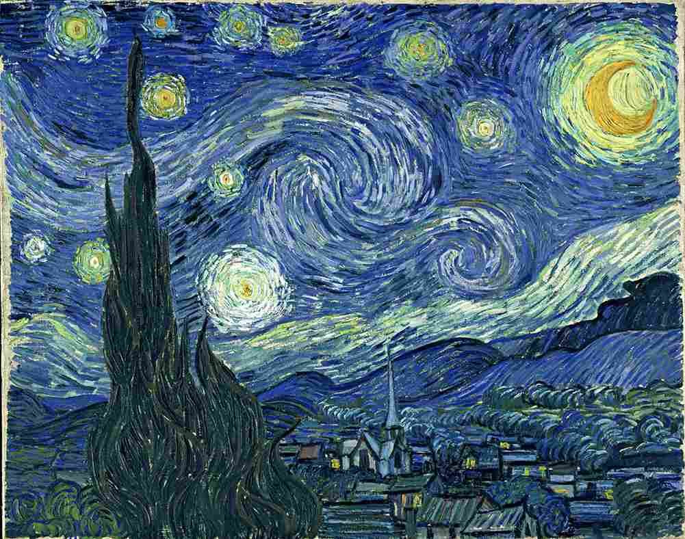 van gogh starry night Art A4 Photo Print