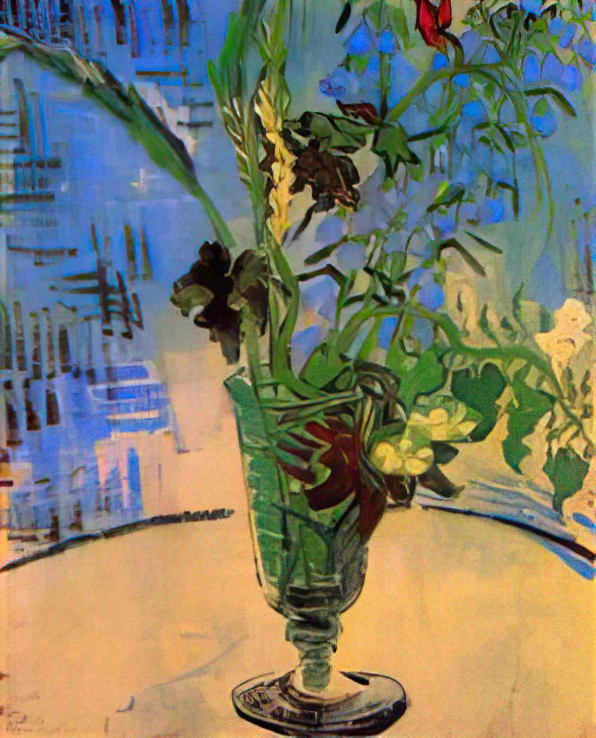 van gogh still life glass with wild flowers 1890 Art A4 Photo Print