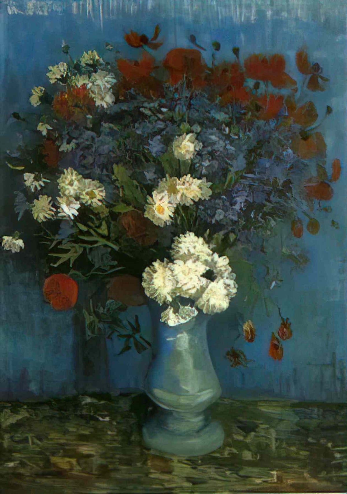 van gogh still life vase with cornflowers and poppies 1887 Art A4 Photo Print