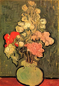 van gogh still life vase with rose mallows 1890 Art A4 Photo Print
