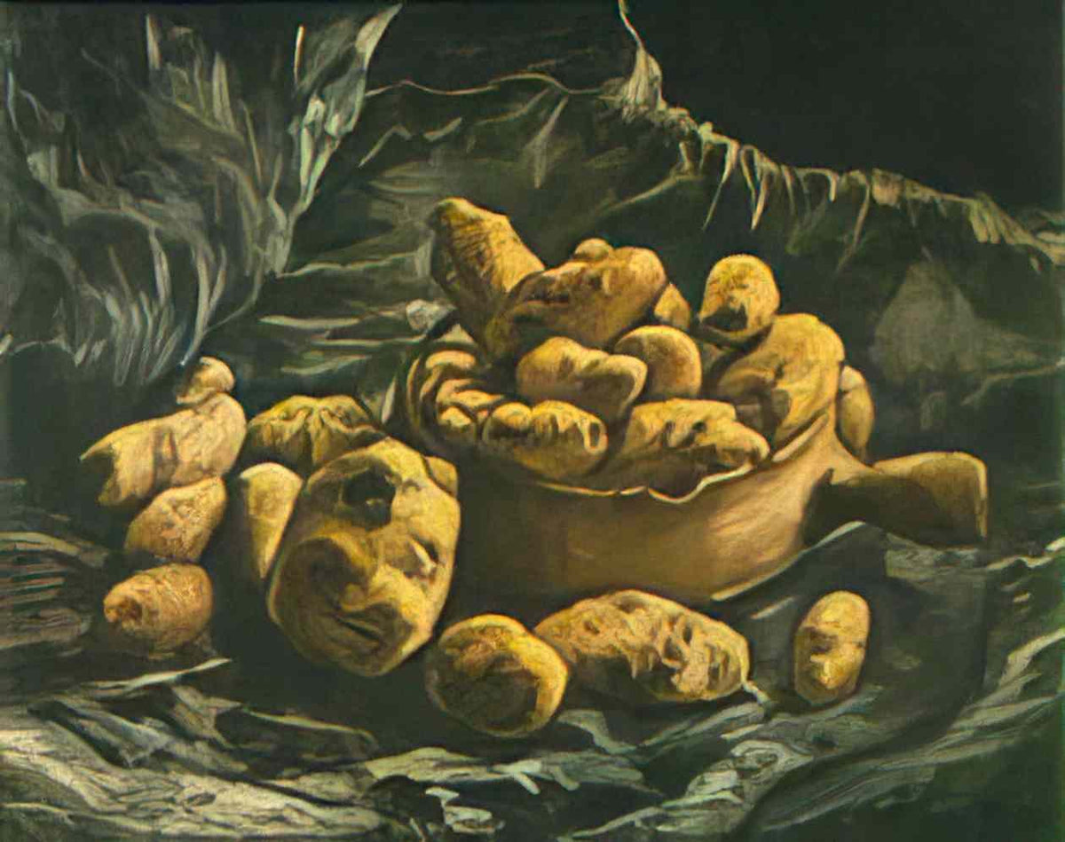 van gogh still life with an earthern bowl and potatoes 1885 Art A4 Photo Print