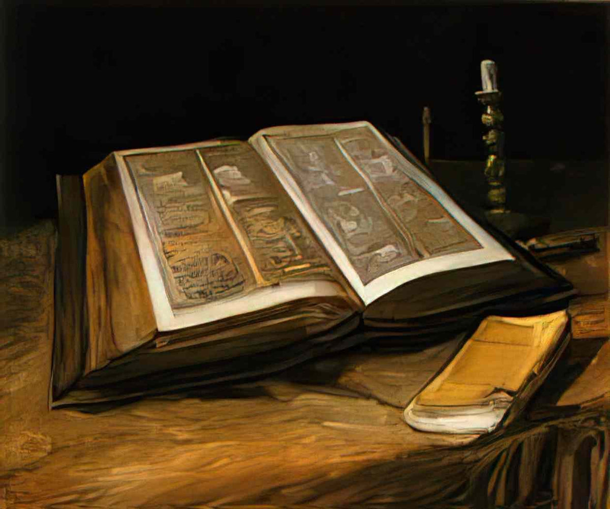 van gogh still life with bible Art A4 Photo Print