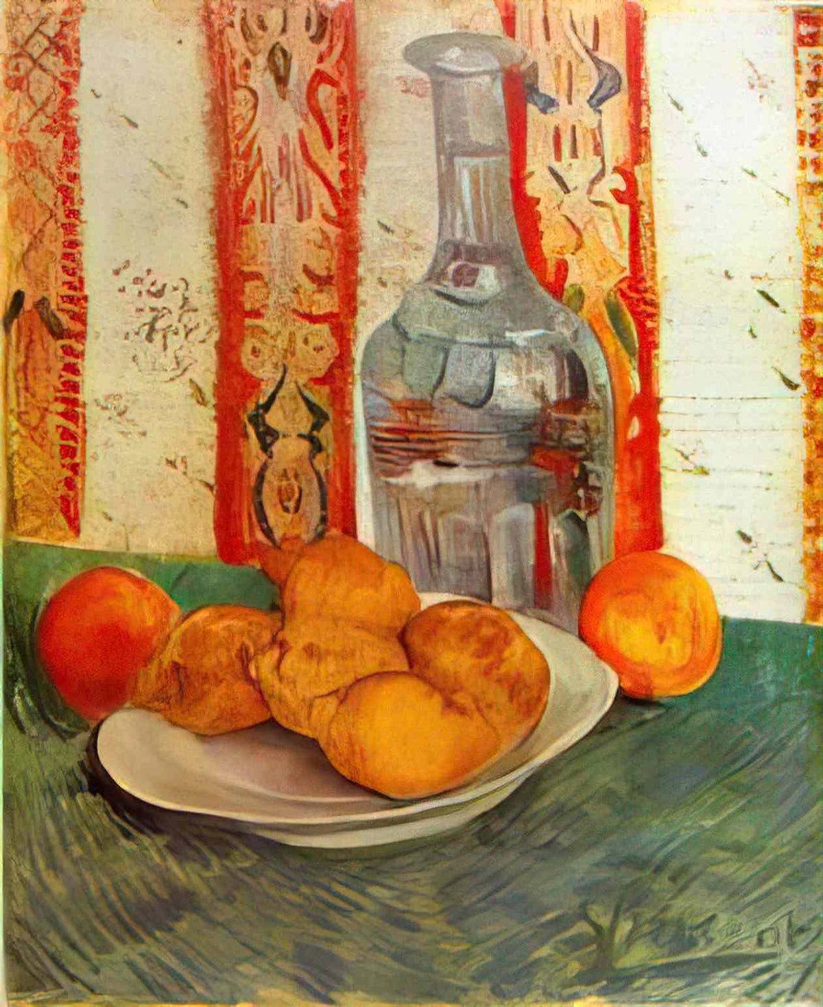 van gogh still life with decanter and lemons on a plate 1887 Art A4 Photo Print