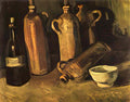 van gogh still life with four stone bottles flask and white cup 1884 Art A4 Photo Print