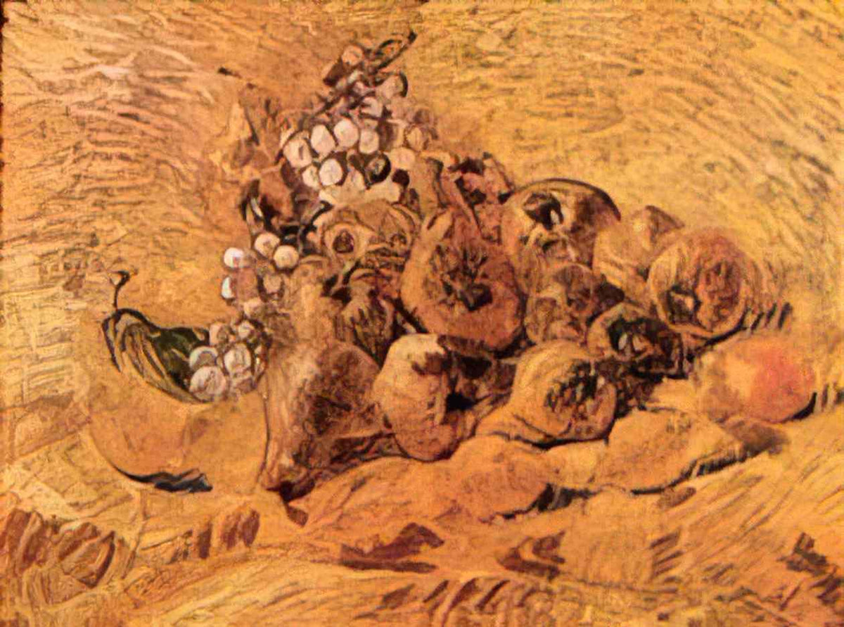 van gogh still life with grapes pears and lemons 1887 Art A4 Photo Print