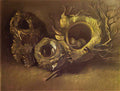van gogh still life with three birds nests 1885 Art A4 Photo Print