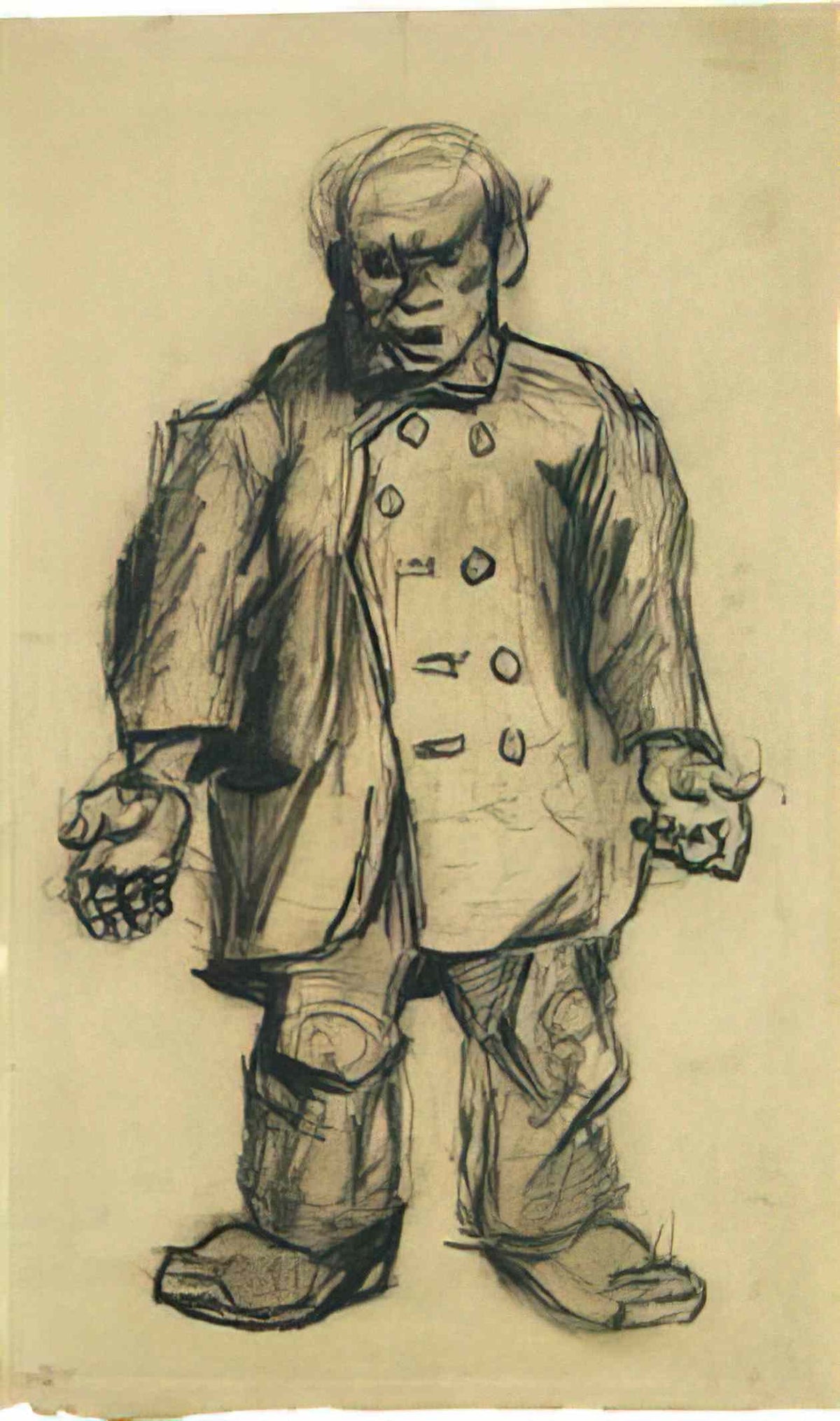 van gogh stocky man 1885 Art A4 Photo Print
