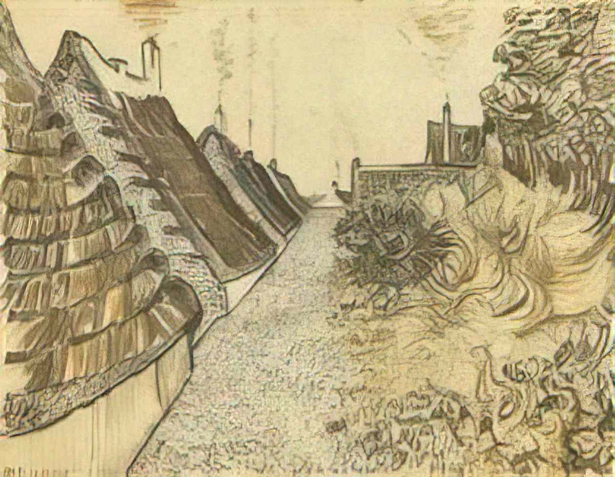 van gogh street in saintes maries 1888 Art A4 Photo Print