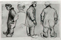 van gogh studies of three peasants and a head 1885 Art A4 Photo Print