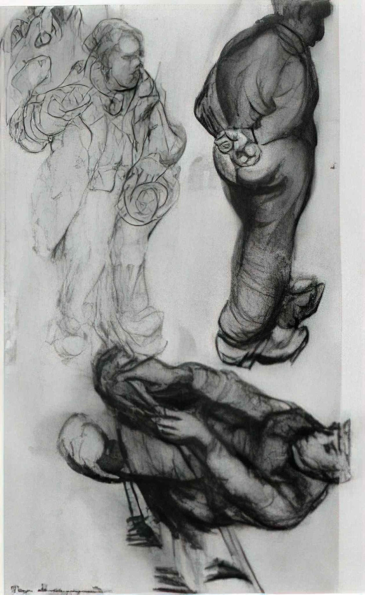 van gogh study of three peasants one sitting 1885 Art A4 Photo Print