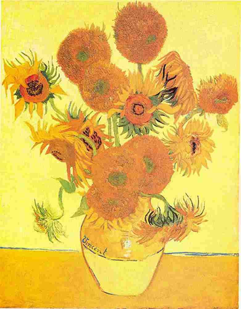 van gogh sunflowers Art A4 Photo Print