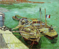 van gogh the Rohne Barges main Art A4 Photo Print