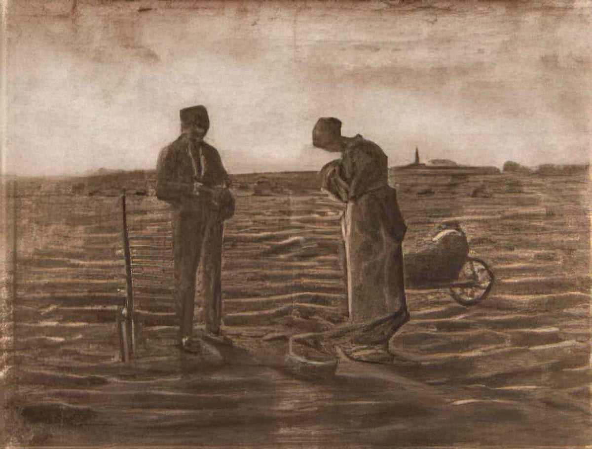 van gogh the angelus after millet 1880 Art A4 Photo Print