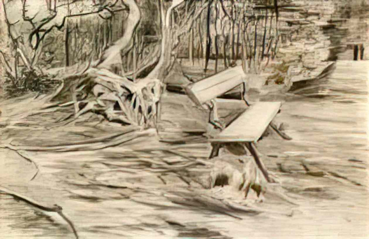 van gogh the bench 1882 Art A4 Photo Print