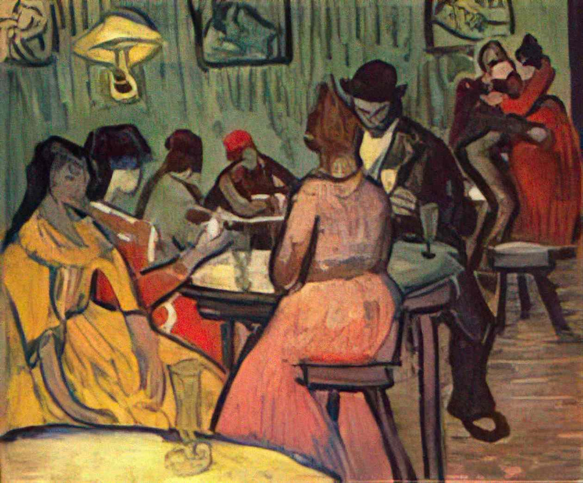 van gogh the brothel 1887 Art A4 Photo Print