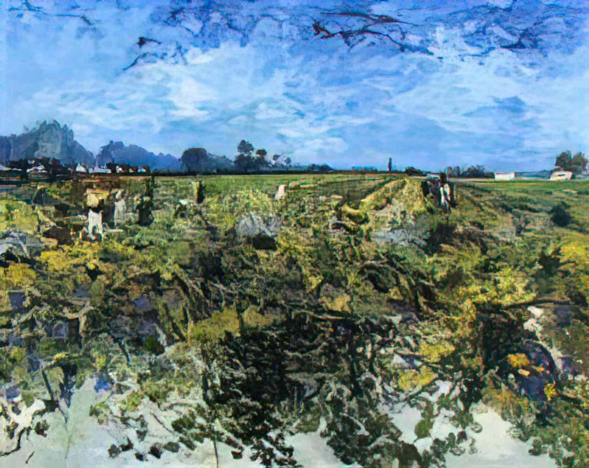 van gogh the green vinyard 1888 Art A4 Photo Print