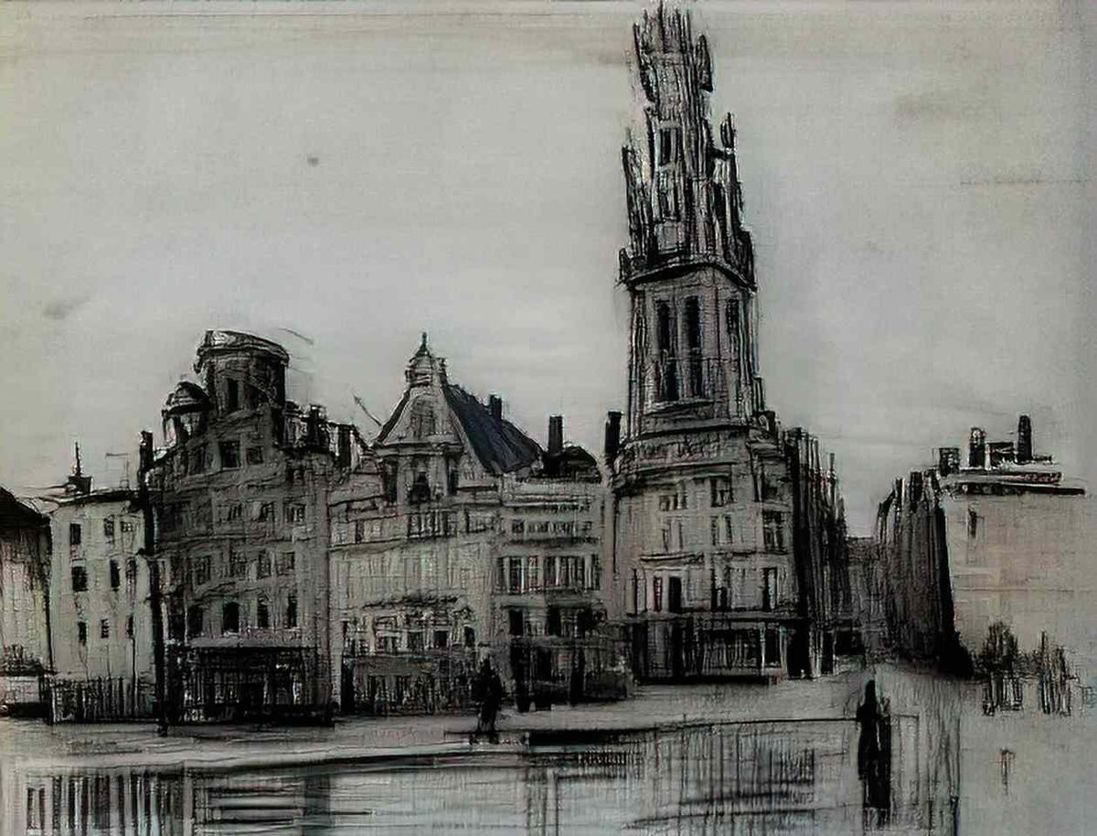 van gogh the grote markt 1885 Art A4 Photo Print