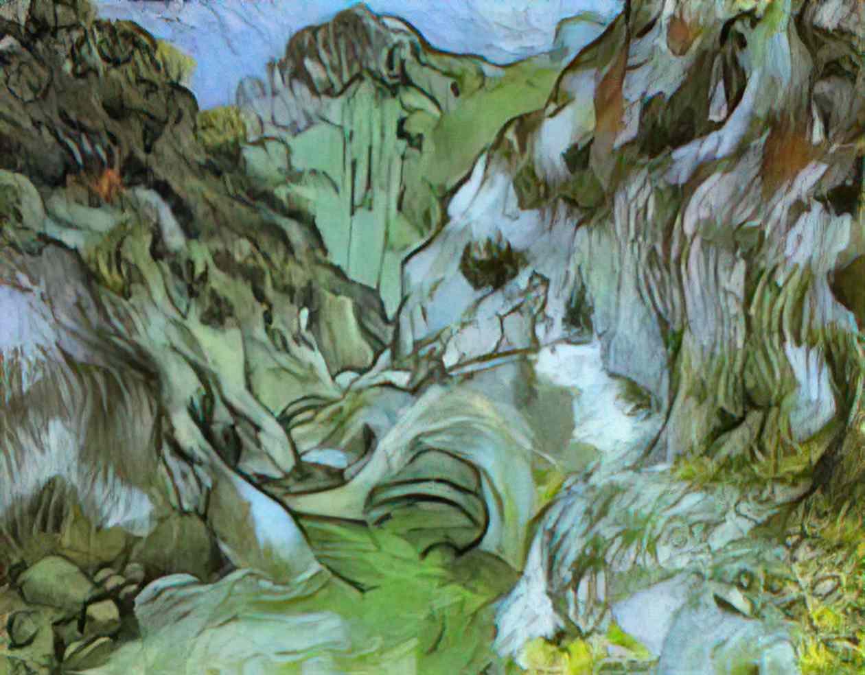 van gogh the gully peiroulets 1889 1 Art A4 Photo Print